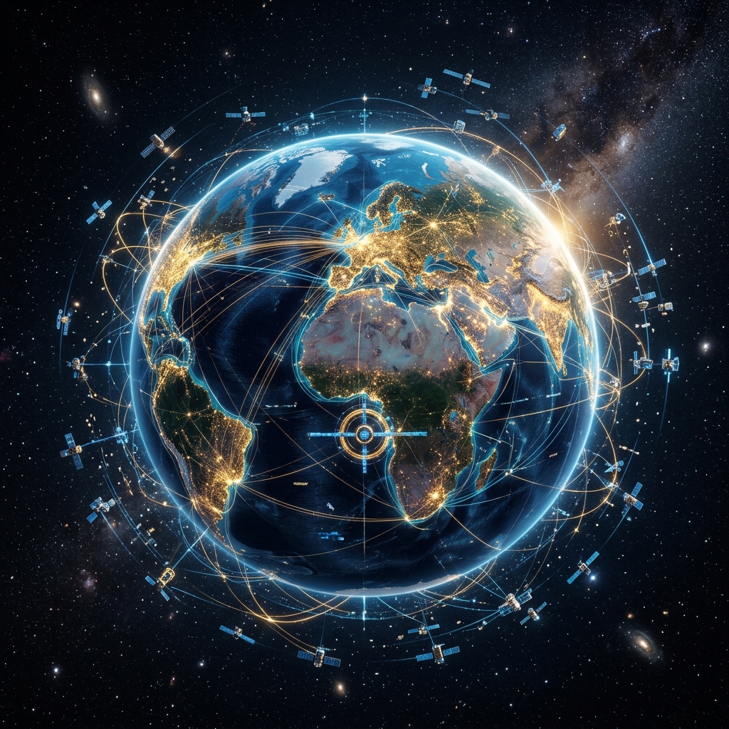 Futuristic digital earth
