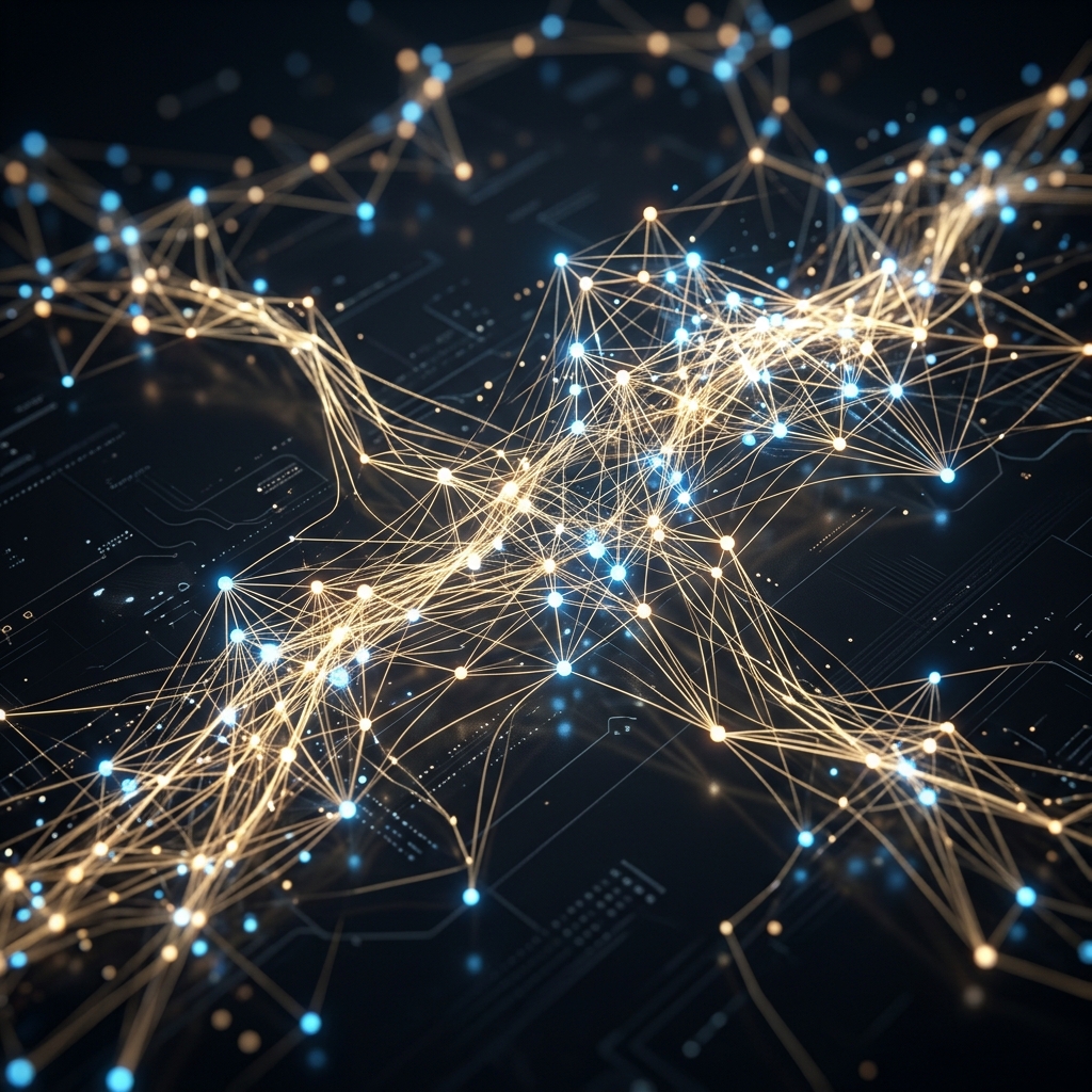 Abstract AI neural network visualization